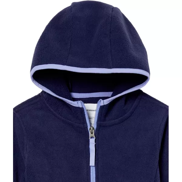 Amazon Essentials Girls and Toddlers Polar Fleece FullZip Hooded Lightweight JacketNavy