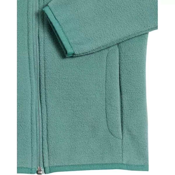 Amazon Essentials Girls and Toddlers Polar Fleece FullZip Mock JacketPolyester Green