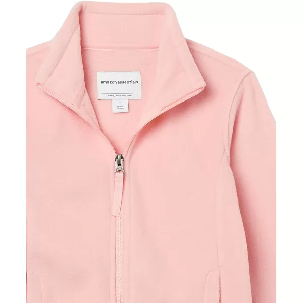 Amazon Essentials Girls and Toddlers Polar Fleece FullZip Mock JacketPolyester Soft Pink