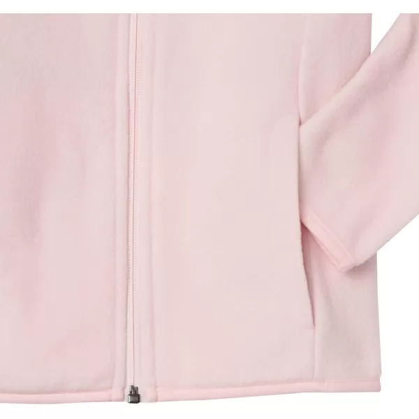 Amazon Essentials Girls and Toddlers Polar Fleece FullZip Mock JacketRecycled Polyester Light Pink