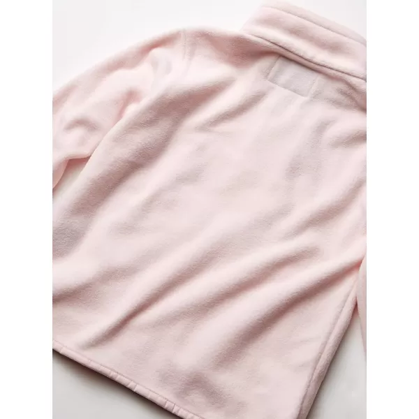 Amazon Essentials Girls and Toddlers Polar Fleece FullZip Mock JacketRecycled Polyester Light Pink