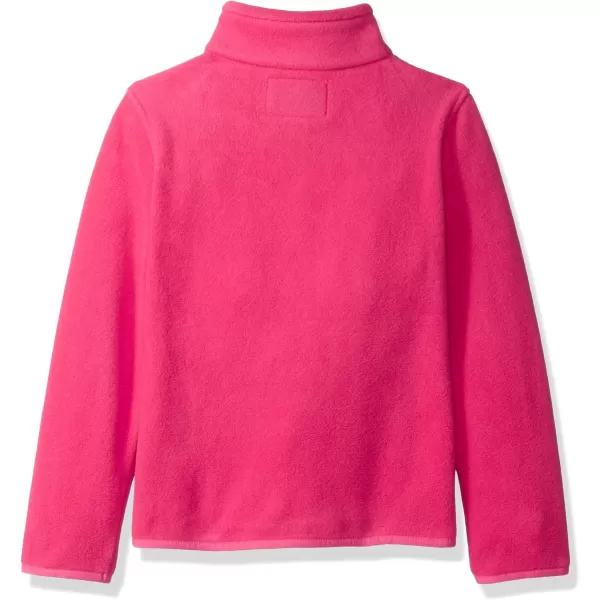 Amazon Essentials Girls and Toddlers Polar Fleece FullZip Mock JacketRecycled Polyester Pink
