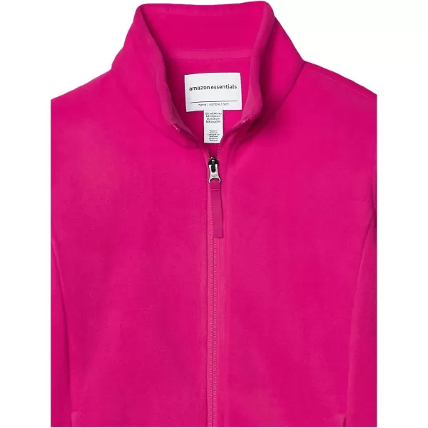 Amazon Essentials Girls and Toddlers Polar Fleece FullZip Mock JacketRecycled Polyester Pink