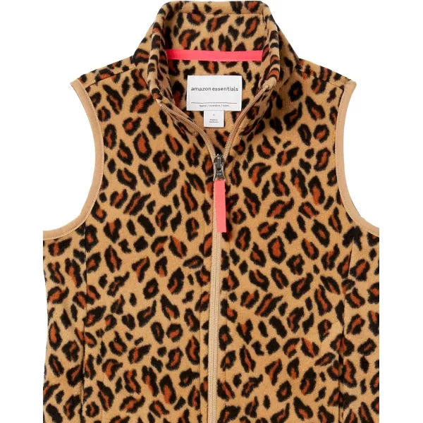 Amazon Essentials Girls and Toddlers Polar Fleece VestPolyester Leopard