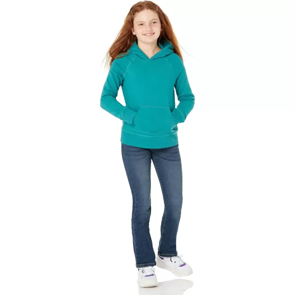 Amazon Essentials Girls and Toddlers Pullover Hoodie SweatshirtAqua Blue