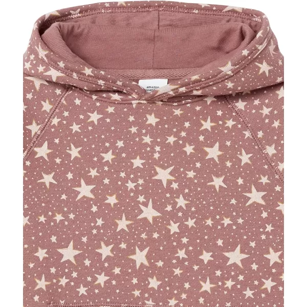 Amazon Essentials Girls and Toddlers Pullover Hoodie SweatshirtMauve Stars