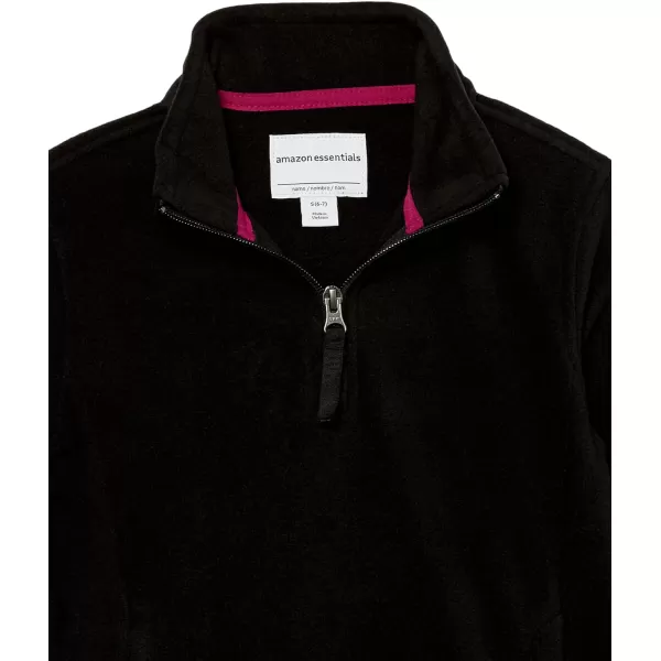 Amazon Essentials Girls and Toddlers QuarterZip Polar Fleece JacketRecycled Polyester Black