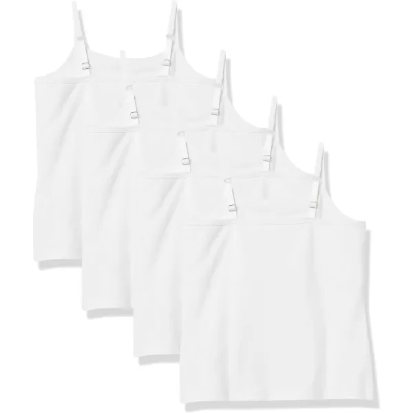 Amazon Essentials Girls and Toddlers Shelf Layering Camisole Pack of 4White