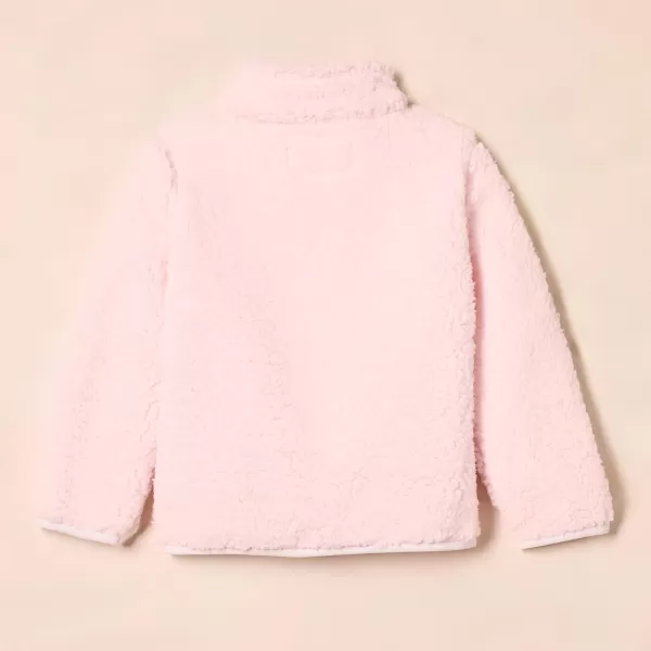 Amazon Essentials Girls and Toddlers Sherpa Fleece FullZip JacketLight Pink