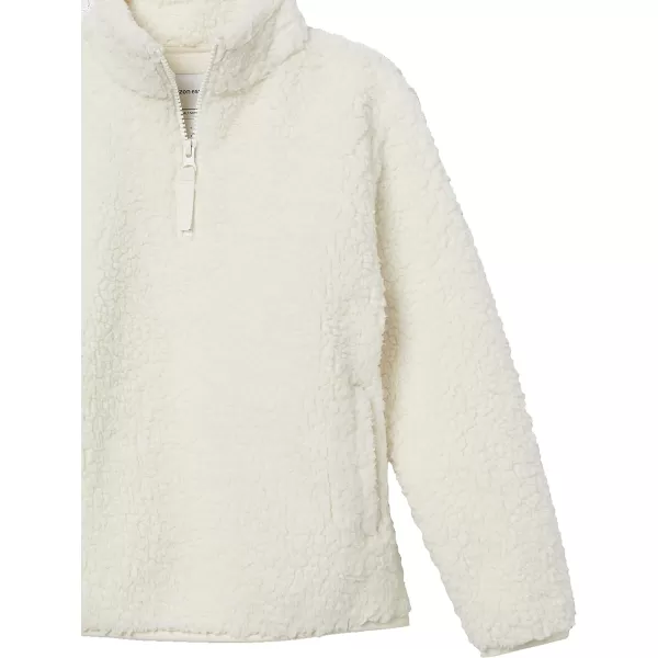 Amazon Essentials Girls and Toddlers Sherpa Fleece QuarterZip JacketIvory