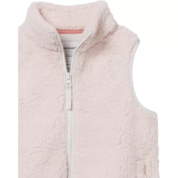 Amazon Essentials Girls and Toddlers Sherpa Fleece VestLight Pink