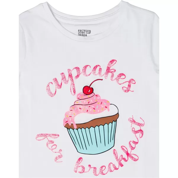 Amazon Essentials Girls and Toddlers ShortSleeve TShirt Tops Previously Spotted Zebra Multipacks5 GreyLight Blue UnicornLight Pink HeartsLilacWhite Cupcakes