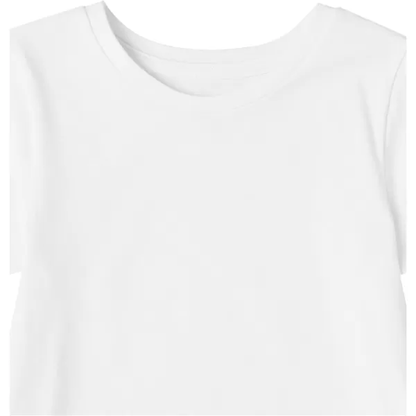 Amazon Essentials Girls and Toddlers ShortSleeve TShirt Tops Previously Spotted Zebra Multipacks5 White