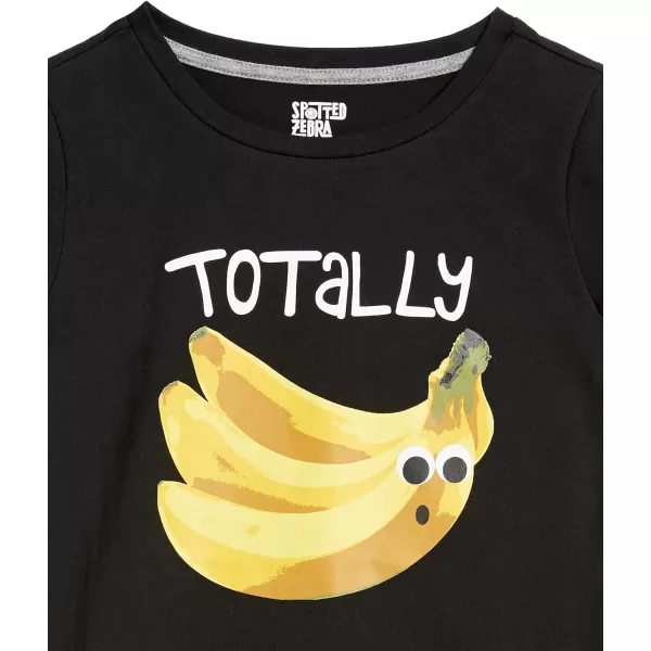Amazon Essentials Girls and Toddlers ShortSleeve and Sleeveless Tunic Tops Previously Spotted Zebra Multipacks3 Black BananasGreyWhite Stars