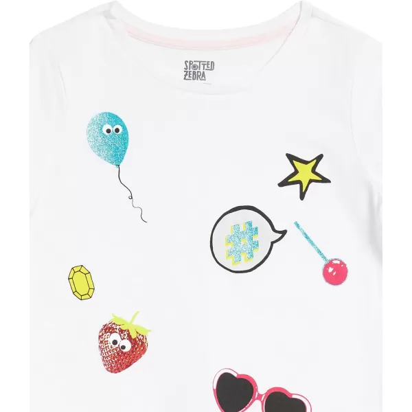 Amazon Essentials Girls and Toddlers ShortSleeve and Sleeveless Tunic Tops Previously Spotted Zebra Multipacks3 Black BananasGreyWhite Stars