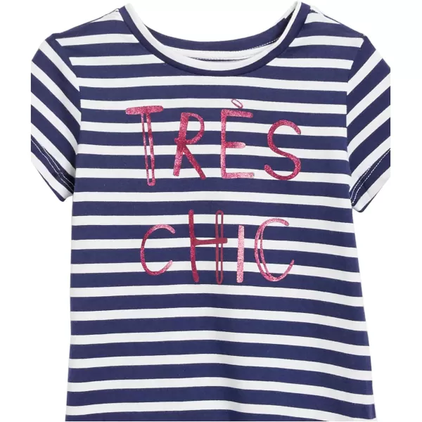 Amazon Essentials Girls and Toddlers ShortSleeve and Sleeveless Tunic Tops Previously Spotted Zebra Multipacks3 BlackLight PinkNavy Stripe