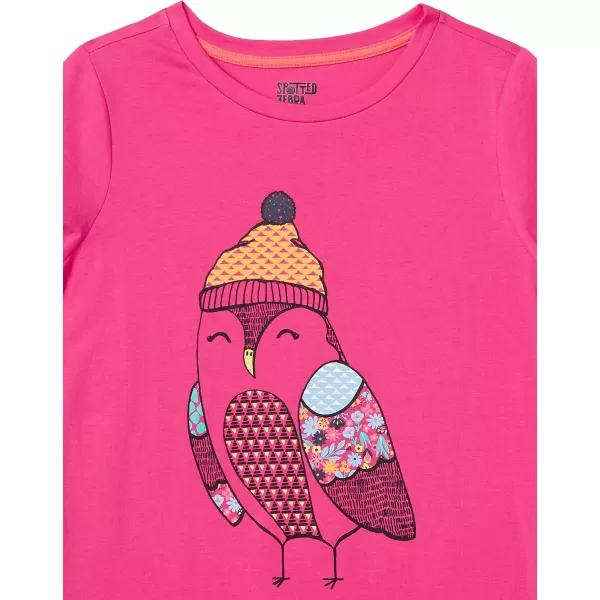Amazon Essentials Girls and Toddlers ShortSleeve and Sleeveless Tunic Tops Previously Spotted Zebra Multipacks3 BlackOrangePink Owl