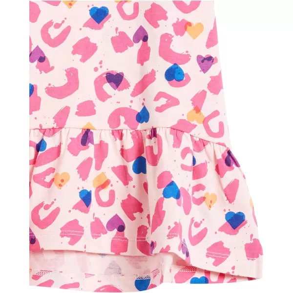 Amazon Essentials Girls and Toddlers ShortSleeve and Sleeveless Tunic Tops Previously Spotted Zebra Multipacks3 BlueLight Pink HeartsNavy Panda