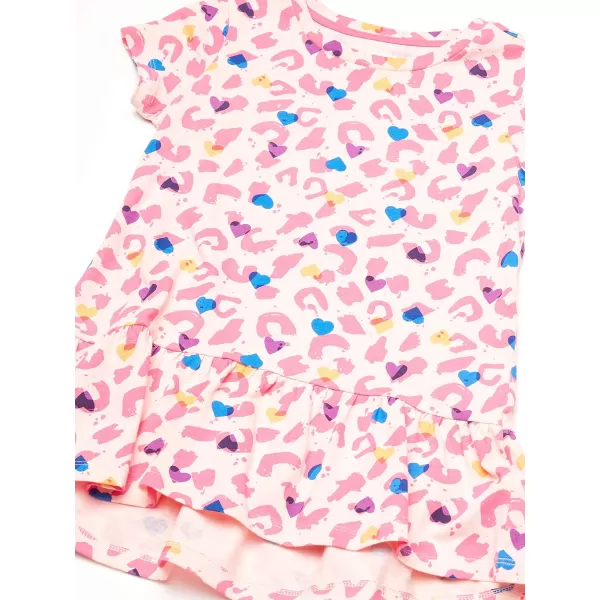 Amazon Essentials Girls and Toddlers ShortSleeve and Sleeveless Tunic Tops Previously Spotted Zebra Multipacks3 BlueLight Pink HeartsNavy Panda