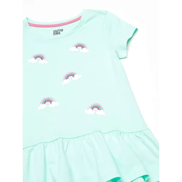Amazon Essentials Girls and Toddlers ShortSleeve and Sleeveless Tunic Tops Previously Spotted Zebra Multipacks3 PinkBlueGreen