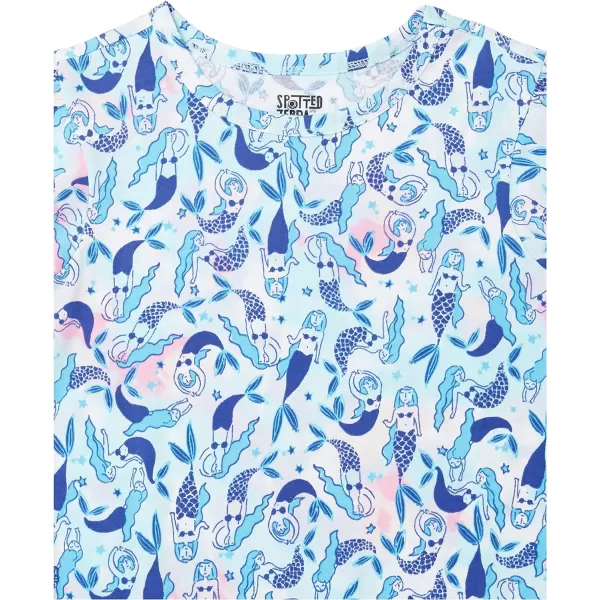 Amazon Essentials Girls and Toddlers ShortSleeve and Sleeveless Tunic Tops Previously Spotted Zebra Multipacks4 BeigeBlue MermaidsNavyPink