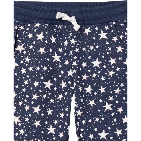 Amazon Essentials Girls and Toddlers Sweatpants Multipacks2 Navy StarsTeal Blue