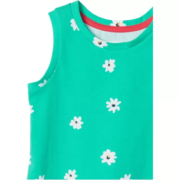 Amazon Essentials Girls and Toddlers Tank Top Multipacks3 Green FlowersPinkWhite