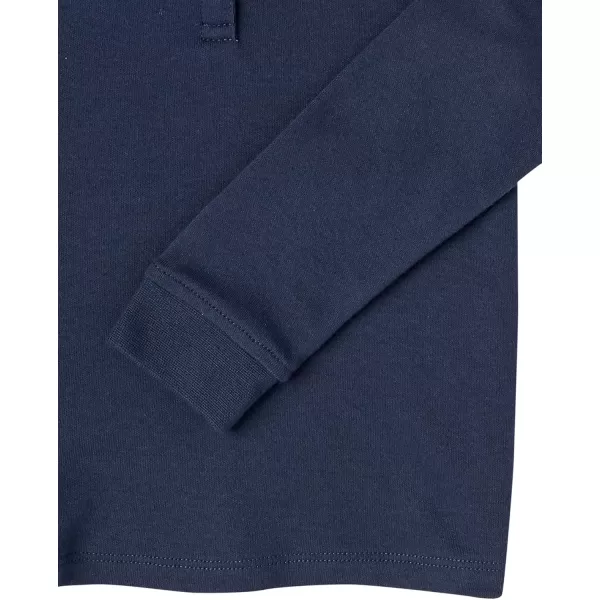 Amazon Essentials Girls and Toddlers Uniform LongSleeve Interlock Polo Shirt Multipacks5 Navy