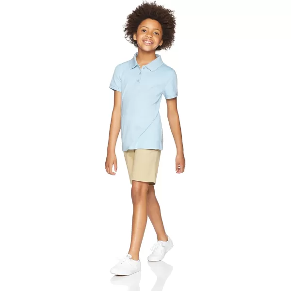Amazon Essentials Girls and Toddlers Uniform ShortSleeve Interlock Polo Shirt Multipacks5 Multi Color