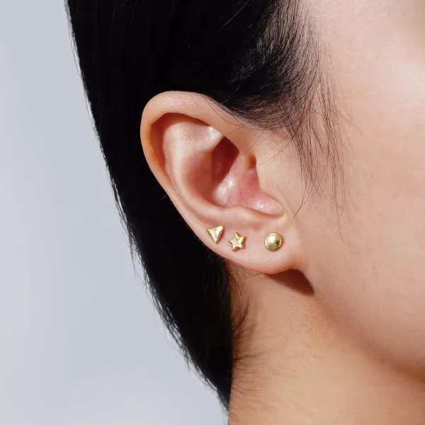 Amazon Essentials Gold Plated Sterling Silver Stud EarringsYellow Gold