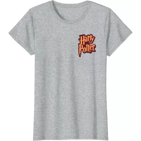 Amazon Essentials Harry Potter Front and Back Gryffindor Collegiate Collage TShirtHeather Grey