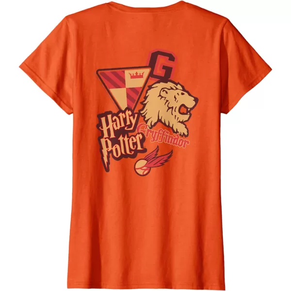 Amazon Essentials Harry Potter Front and Back Gryffindor Collegiate Collage TShirtOrange