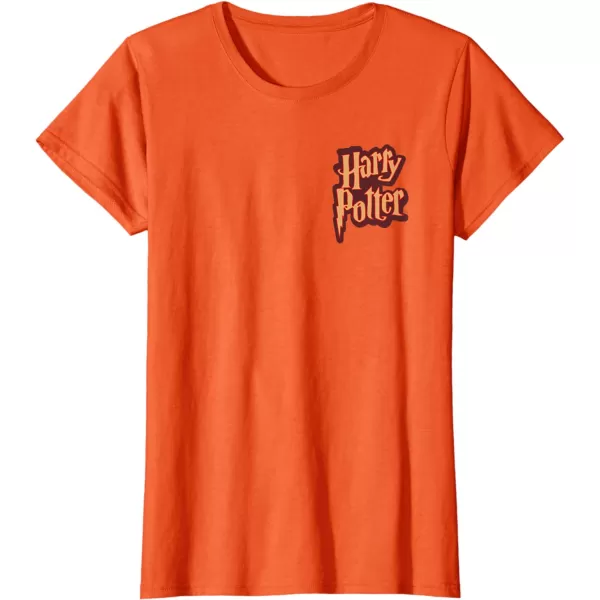 Amazon Essentials Harry Potter Front and Back Gryffindor Collegiate Collage TShirtOrange