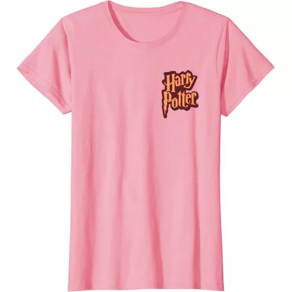 Amazon Essentials Harry Potter Front and Back Gryffindor Collegiate Collage TShirtPink