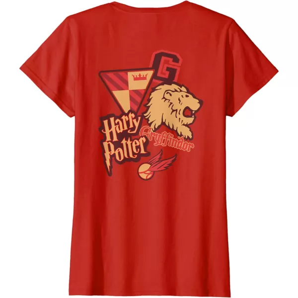 Amazon Essentials Harry Potter Front and Back Gryffindor Collegiate Collage TShirtRed