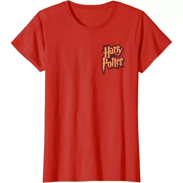 Amazon Essentials Harry Potter Front and Back Gryffindor Collegiate Collage TShirtRed