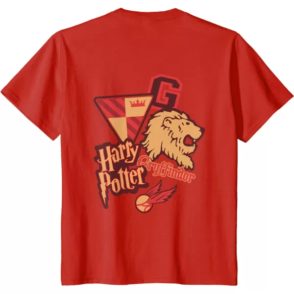 Amazon Essentials Harry Potter Front and Back Gryffindor Collegiate Collage TShirtRed