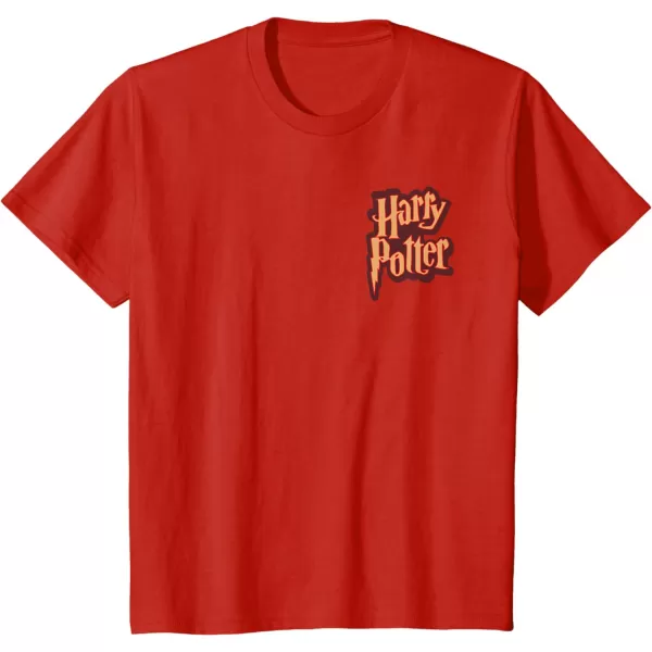 Amazon Essentials Harry Potter Front and Back Gryffindor Collegiate Collage TShirtRed