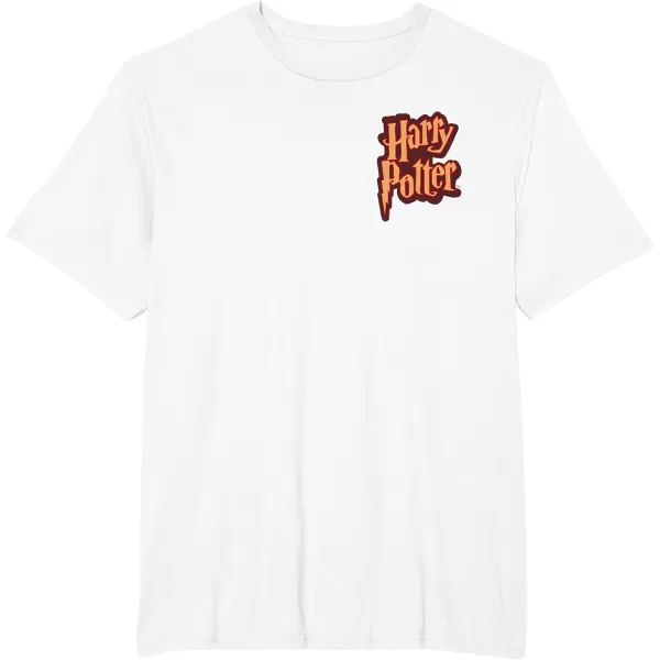 Amazon Essentials Harry Potter Front and Back Gryffindor Collegiate Collage TShirtWhite