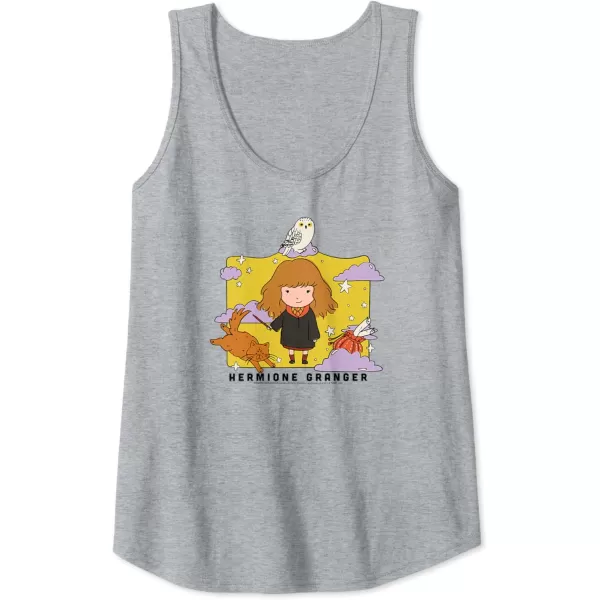 Amazon Essentials Harry Potter Hermione Granger Icons Cartoon Portrait Tank TopHeather Grey