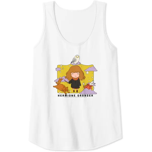 Amazon Essentials Harry Potter Hermione Granger Icons Cartoon Portrait Tank TopWhite