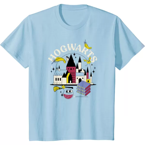 Amazon Essentials Harry Potter Hogwarts Castle Smiling Icons TShirtBaby Blue