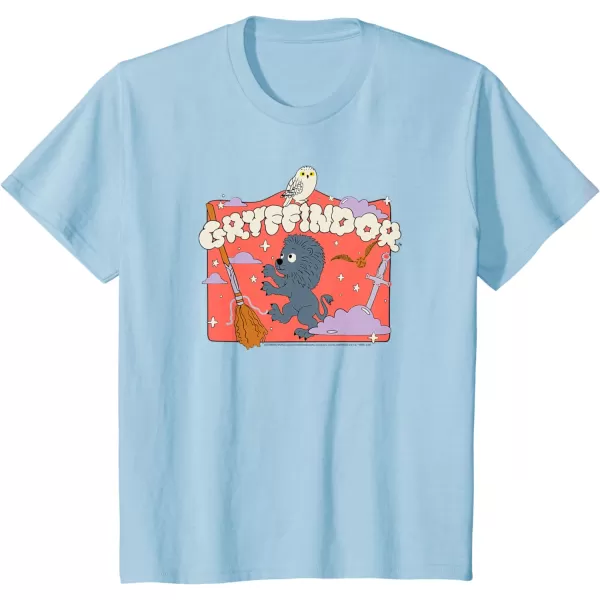 Amazon Essentials Harry Potter Hogwarts Gryffindor House Cartoon Scene TShirtBaby Blue