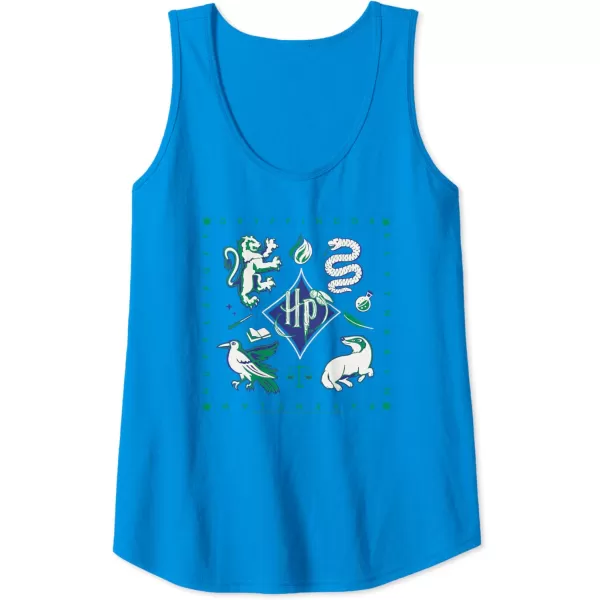 Amazon Essentials Harry Potter Hogwarts Houses Square Tank TopSapphire Blue