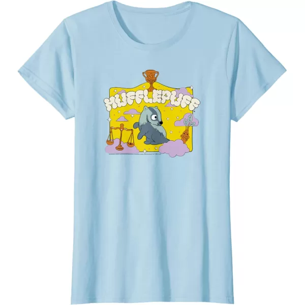 Amazon Essentials Harry Potter Hogwarts Hufflepuff House Cartoon Scene TShirtBaby Blue