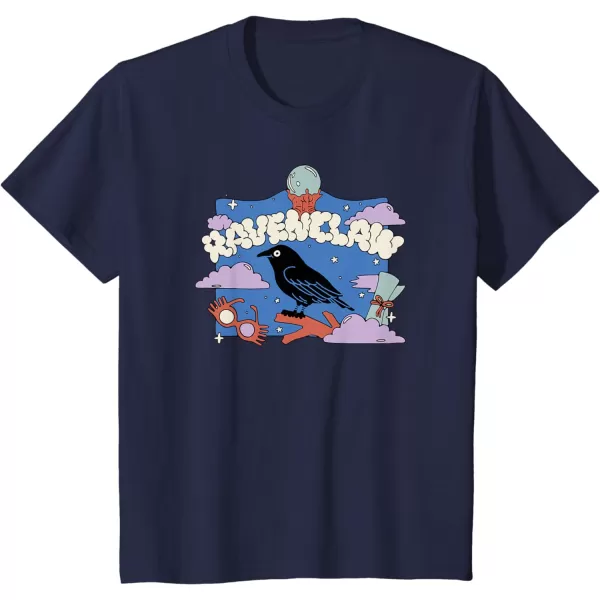 Amazon Essentials Harry Potter Hogwarts Ravenclaw House Cartoon Scene TShirtNavy Blue