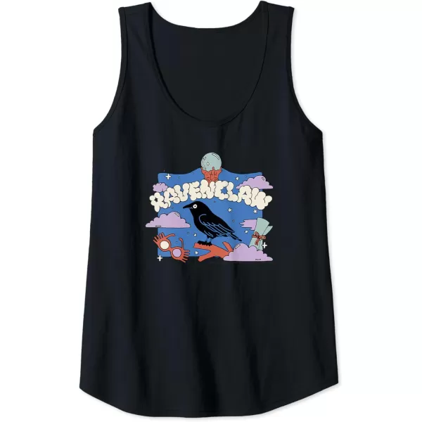 Amazon Essentials Harry Potter Hogwarts Ravenclaw House Cartoon Scene Tank TopBlack