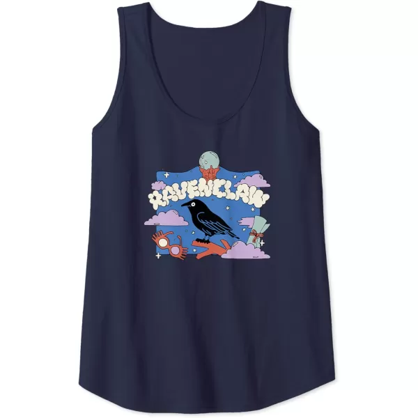 Amazon Essentials Harry Potter Hogwarts Ravenclaw House Cartoon Scene Tank TopNavy Blue