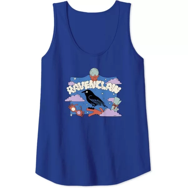 Amazon Essentials Harry Potter Hogwarts Ravenclaw House Cartoon Scene Tank TopRoyal Blue