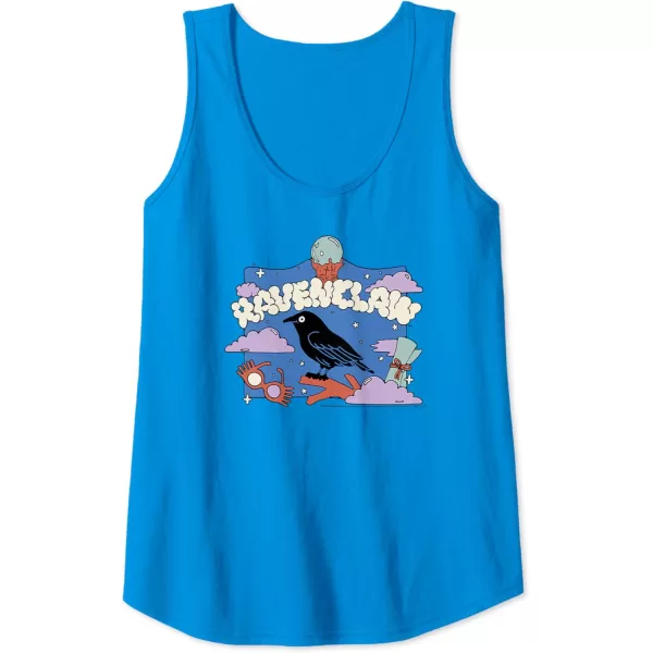 Amazon Essentials Harry Potter Hogwarts Ravenclaw House Cartoon Scene Tank TopSapphire Blue